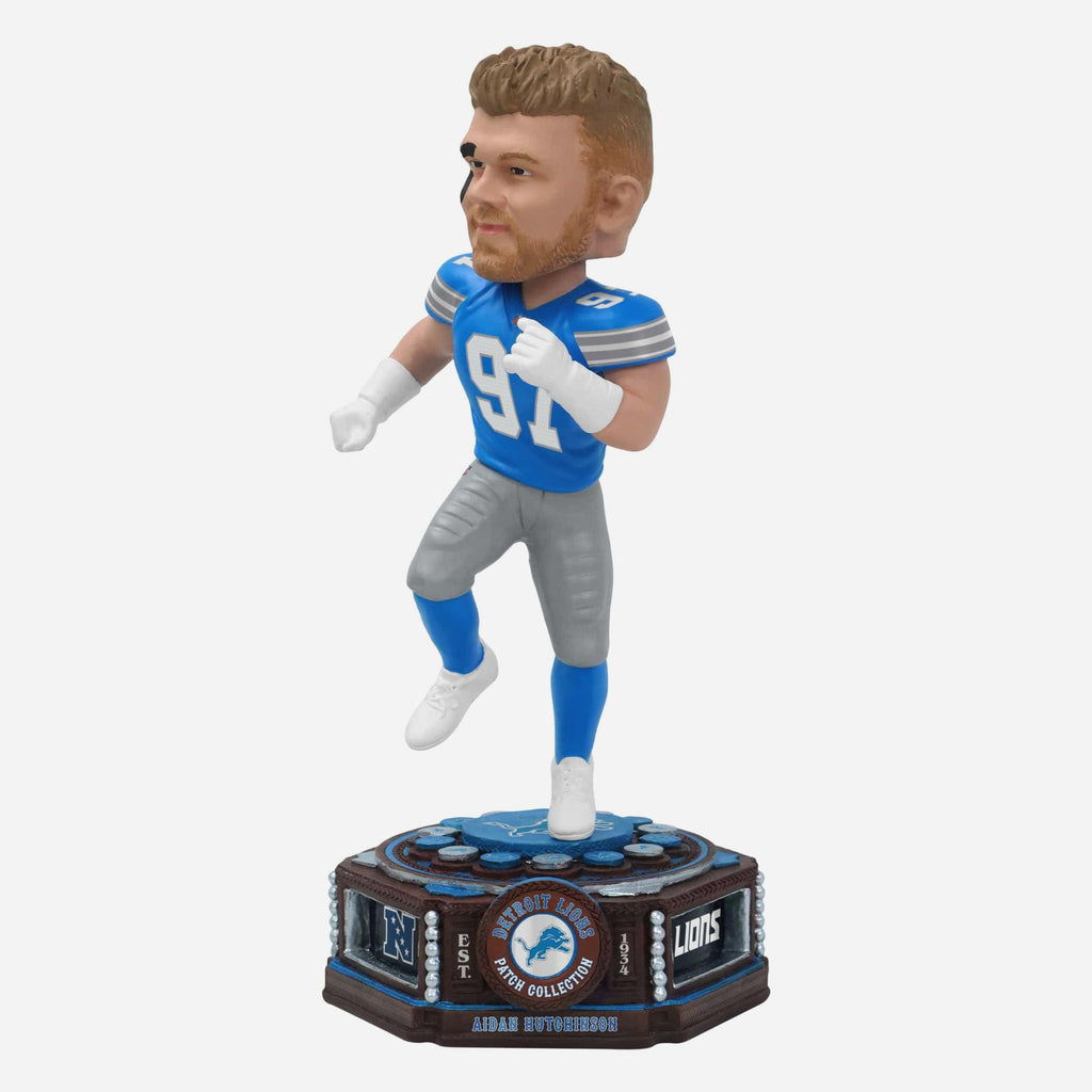 Aidan Hutchinson Detroit Lions Patch Collection Bobblehead FOCO - FOCO.com