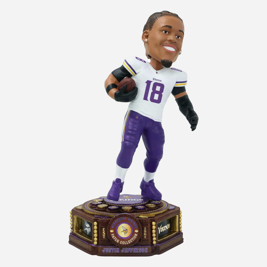Justin Jefferson Minnesota Vikings Patch Collection Bobblehead FOCO - FOCO.com