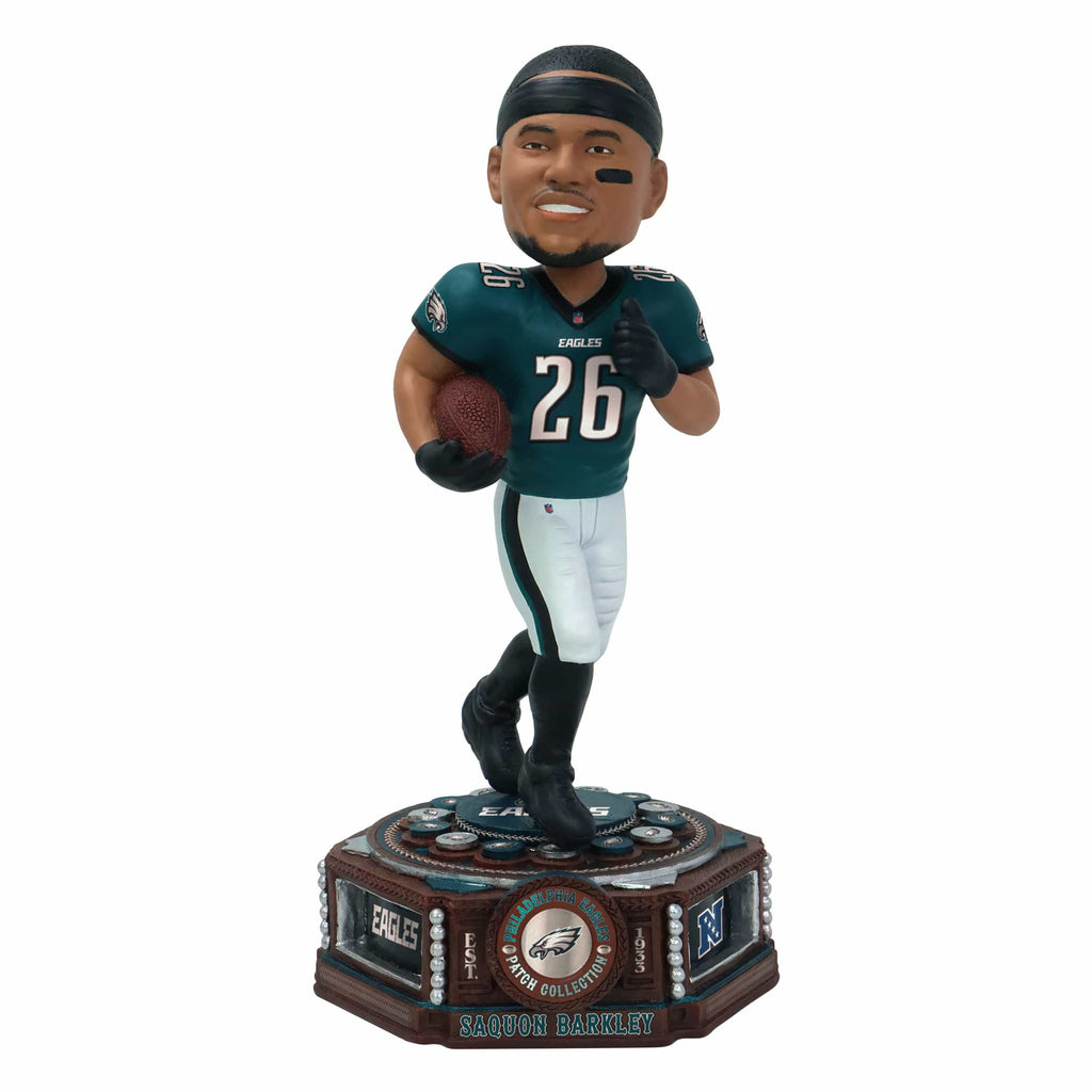 Saquon Barkley Philadelphia Eagles Patch Collection Bobblehead FOCO - FOCO.com