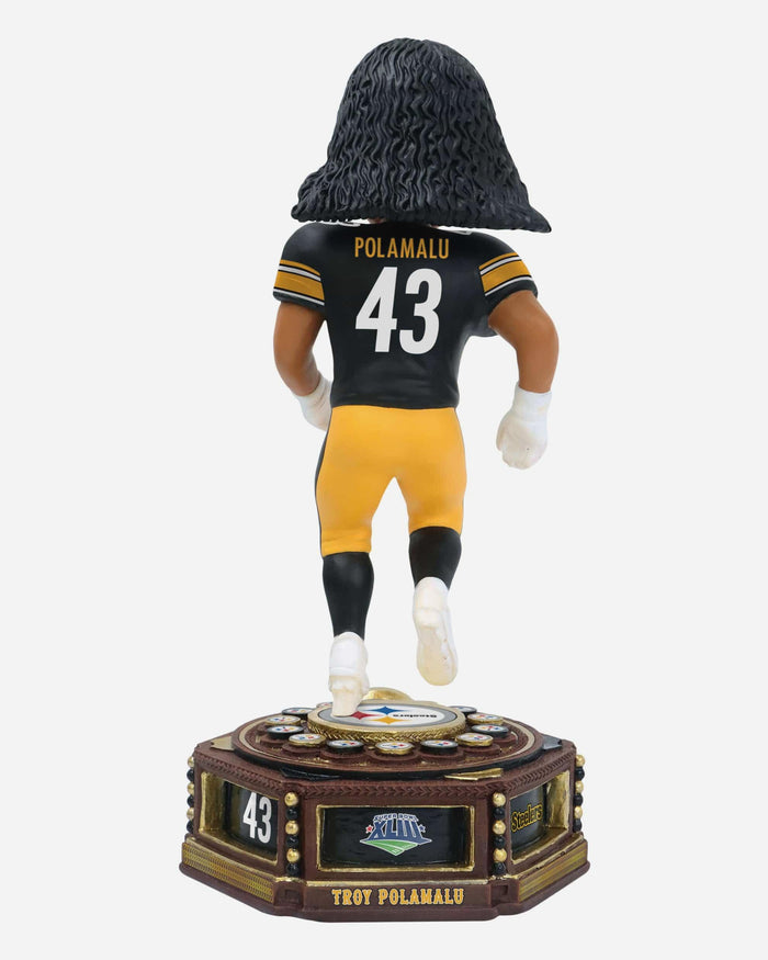 Troy Polamalu Pittsburgh Steelers Patch Collection Bobblehead FOCO - FOCO.com