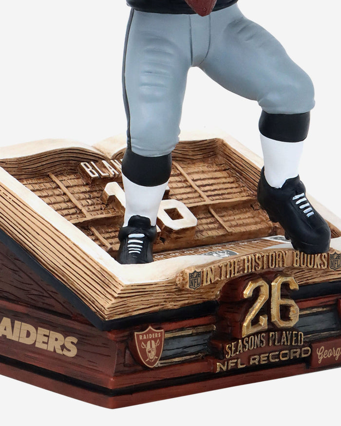 George Blanda Oakland Raiders All-Time Seasons Played Record Book Bobblehead FOCO - FOCO.com