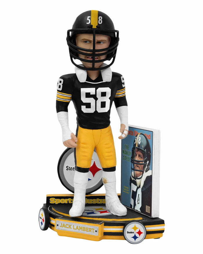 Jack Lambert Pittsburgh Steelers Man Of Steel 1984 Sports Illustrated Cover Bobblehead FOCO - FOCO.com