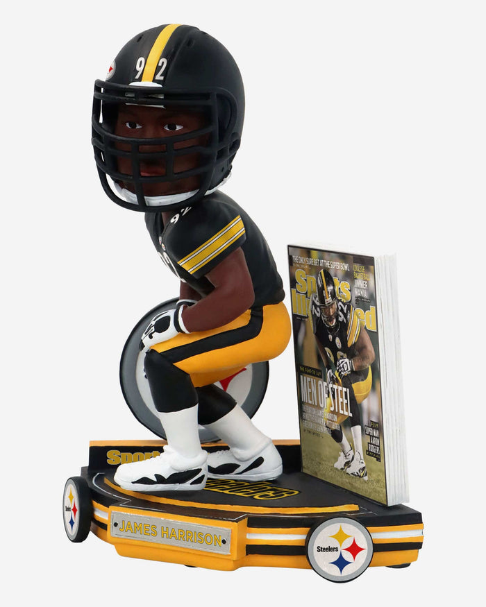 James Harrison Pittsburgh Steelers Men of Steel Sports Illustrated Cover Bobblehead FOCO - FOCO.com