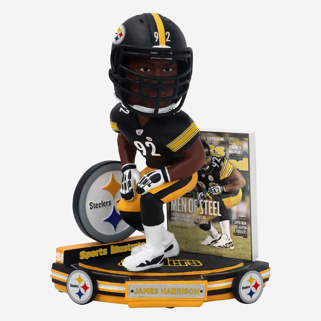 James Harrison Pittsburgh Steelers Men of Steel Sports Illustrated Cover Bobblehead FOCO - FOCO.com