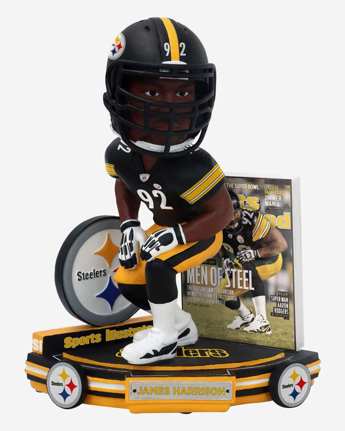 James Harrison Pittsburgh Steelers Men of Steel Sports Illustrated Cover Bobblehead FOCO - FOCO.com