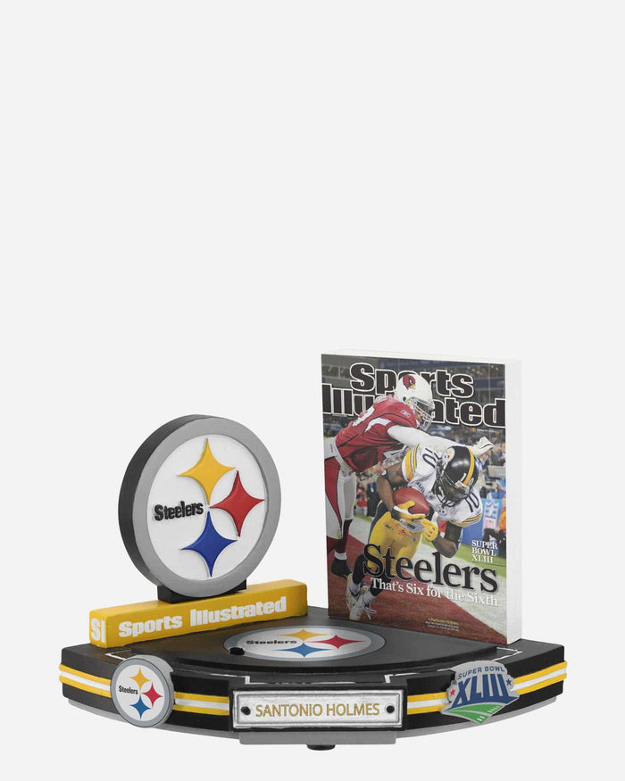Santonio Holmes Pittsburgh Steelers Six For Sixth Super Bowl XLIII Sports Illustrated Cover Bobblehead FOCO - FOCO.com
