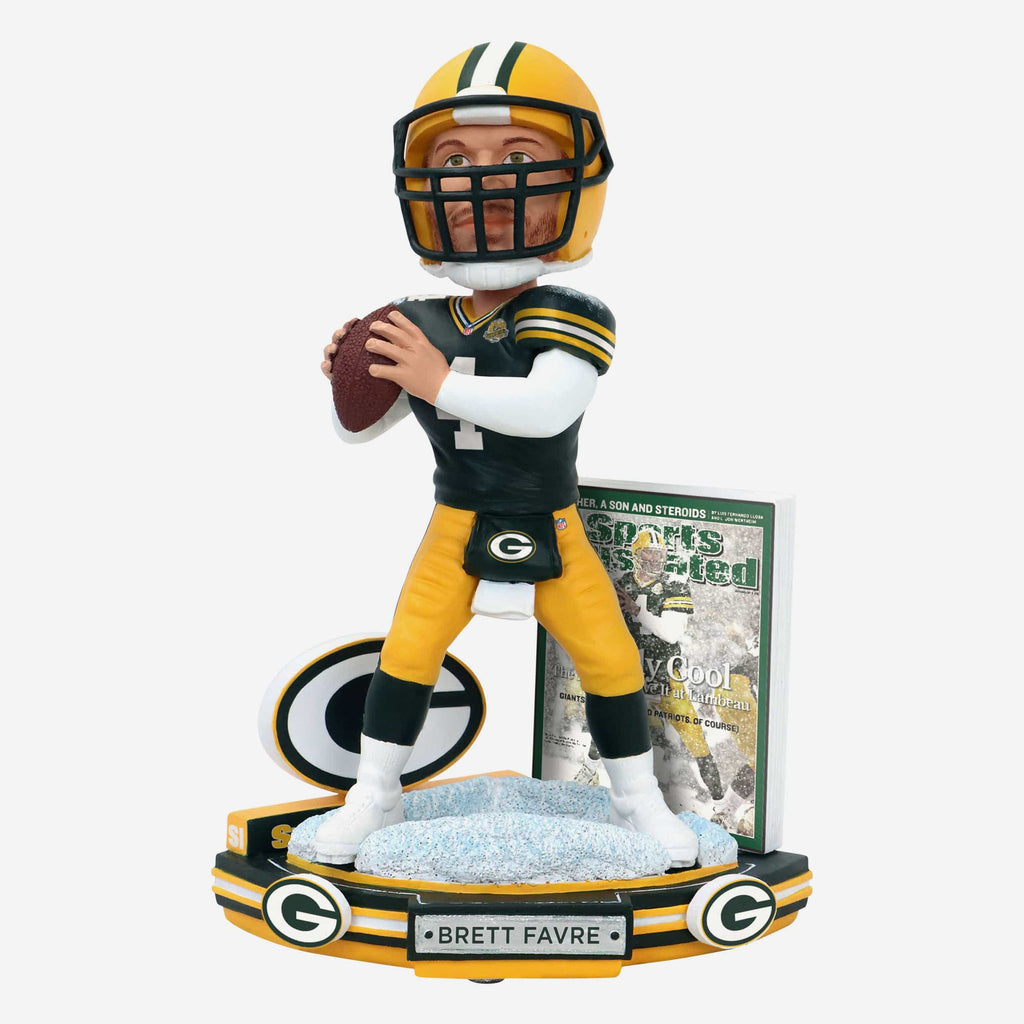 Brett Favre Green Bay Packers Totally Cool Sports Illustrated Cover Bobblehead FOCO - FOCO.com