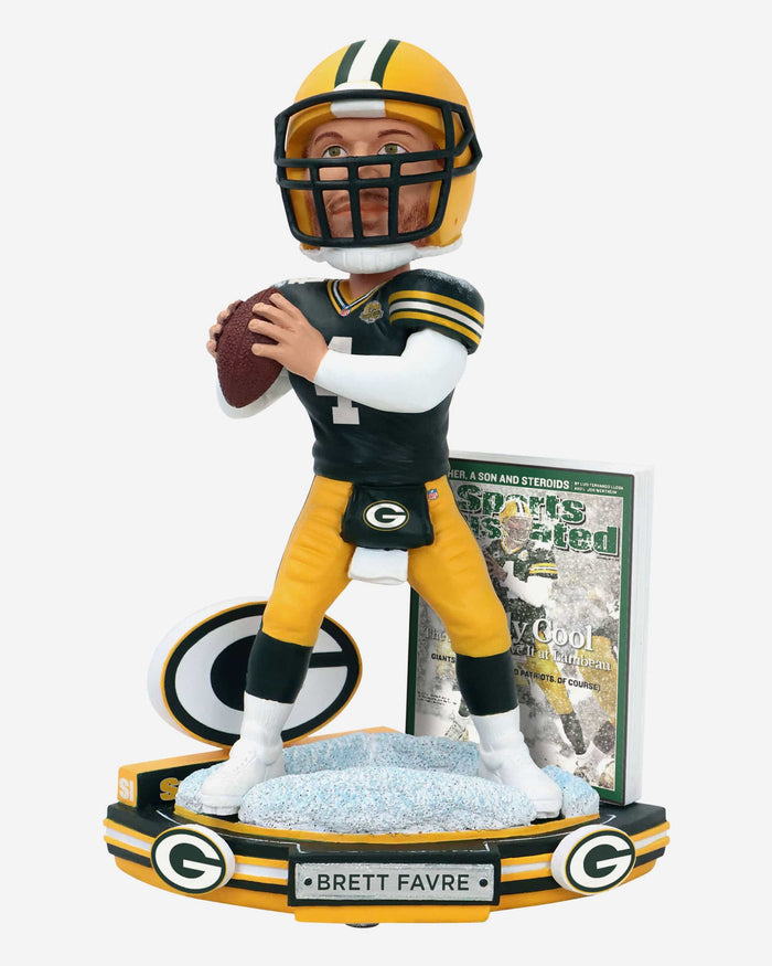 Brett Favre Green Bay Packers Totally Cool Sports Illustrated Cover Bobblehead FOCO - FOCO.com