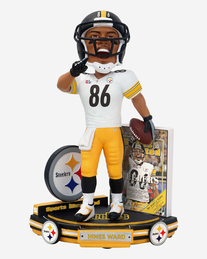 Hines Ward Pittsburgh Steelers XL World Champions Sports Illustrated Cover Bobblehead FOCO - FOCO.com