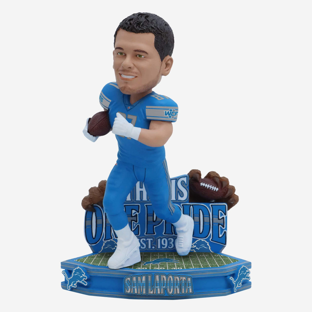 Sam LaPorta Detroit Lions One Pride Bobblehead FOCO - FOCO.com