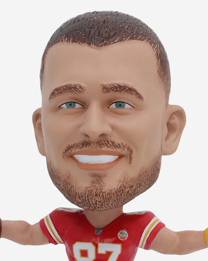 Travis Kelce Kansas City Chiefs Field Stripe Mini Bighead Bobblehead FOCO - FOCO.com