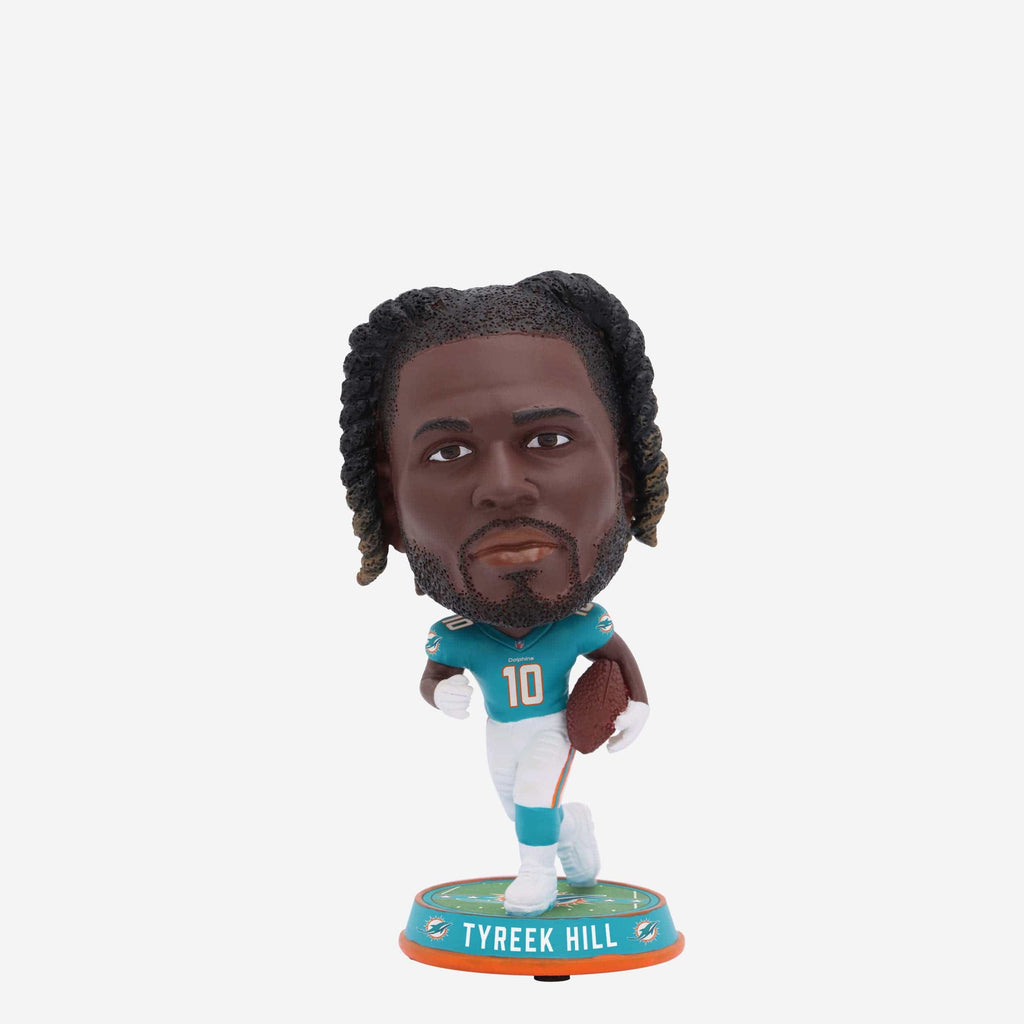 Tyreek Hill Miami Dolphins Field Stripe Mini Bighead Bobblehead FOCO - FOCO.com