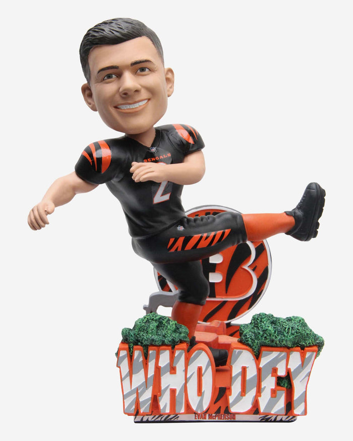 Evan McPherson Cincinnati Bengals Who Dey Bobblehead FOCO - FOCO.com