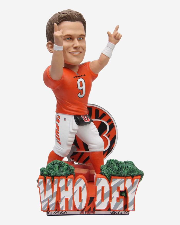 Joe Burrow Cincinnati Bengals Who Dey Bobblehead FOCO - FOCO.com