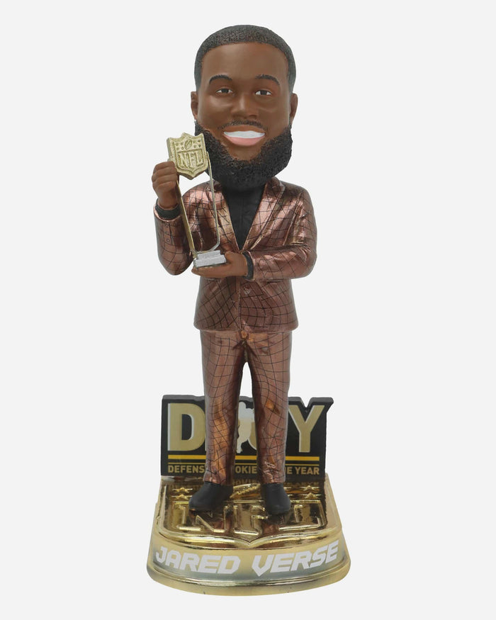 Jared Verse Los Angeles Rams 2024 NFL Defensive Rookie of the Year Bobblehead FOCO - FOCO.com