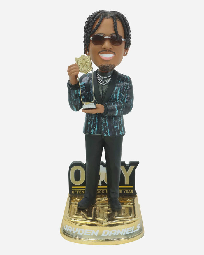 Jayden Daniels Washington Commanders 2024 NFL Offensive Rookie of the Year Bobblehead FOCO - FOCO.com