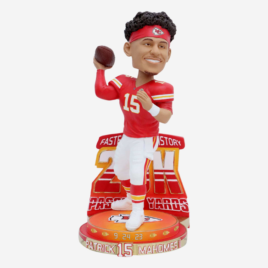 Patrick Mahomes Kansas City Chiefs 25,000 Passing Yards Milestone Bobblehead FOCO - FOCO.com