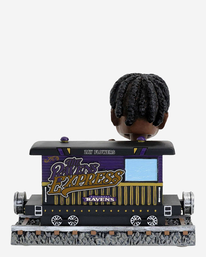 Zay Flowers Baltimore Ravens Express Train Bobblehead FOCO - FOCO.com