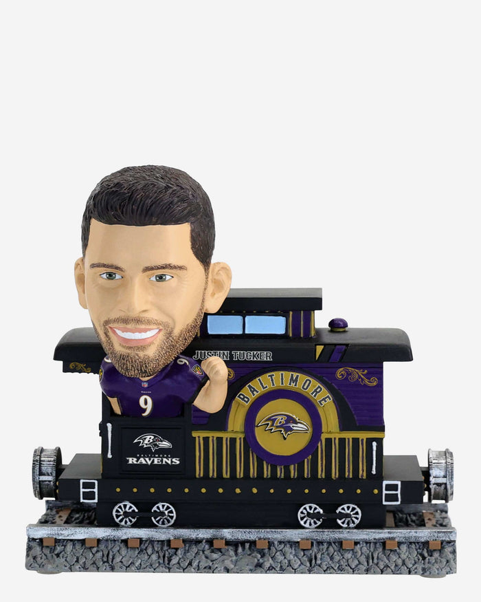 Justin Tucker Baltimore Ravens Express Train Bobblehead FOCO - FOCO.com