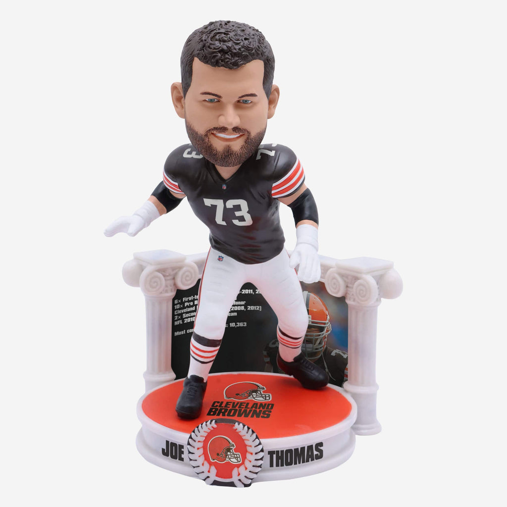 Joe Thomas Cleveland Browns Career Retrospective Bobblehead FOCO - FOCO.com