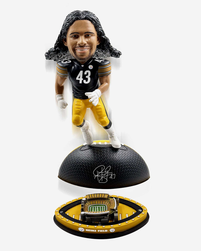 Troy Polamalu Pittsburgh Steelers Magnetic Stadium Base Bobblehead FOCO - FOCO.com