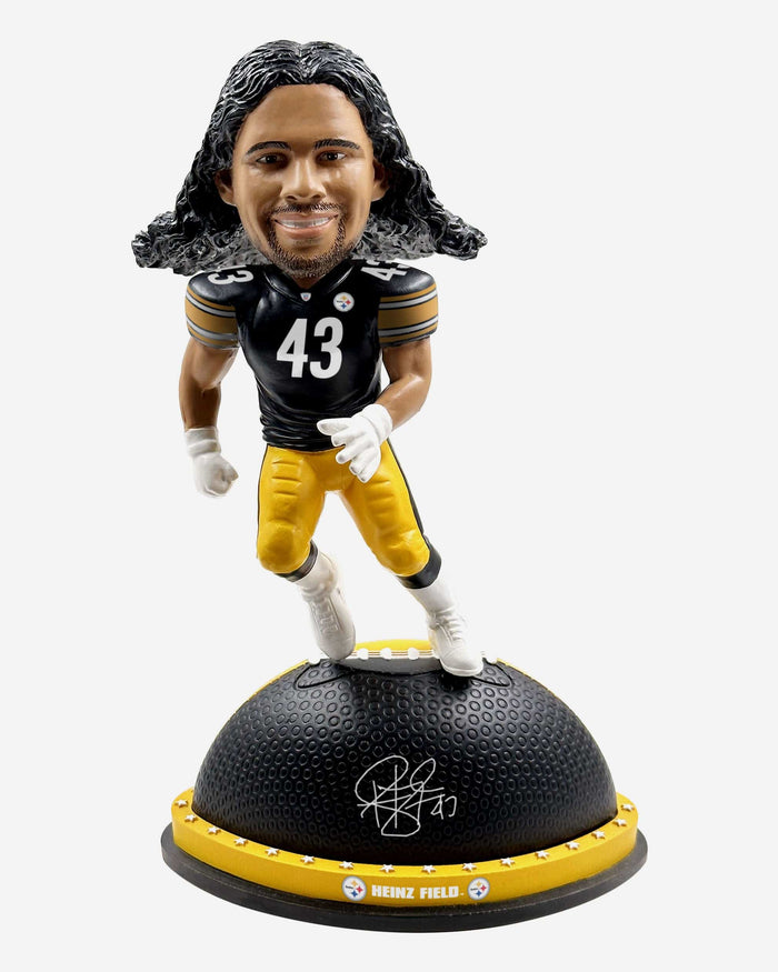 Troy Polamalu Pittsburgh Steelers Magnetic Stadium Base Bobblehead FOCO - FOCO.com