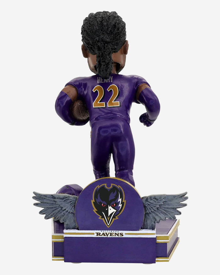 Derrick Henry Baltimore Ravens Purple Rising Bobblehead FOCO - FOCO.com