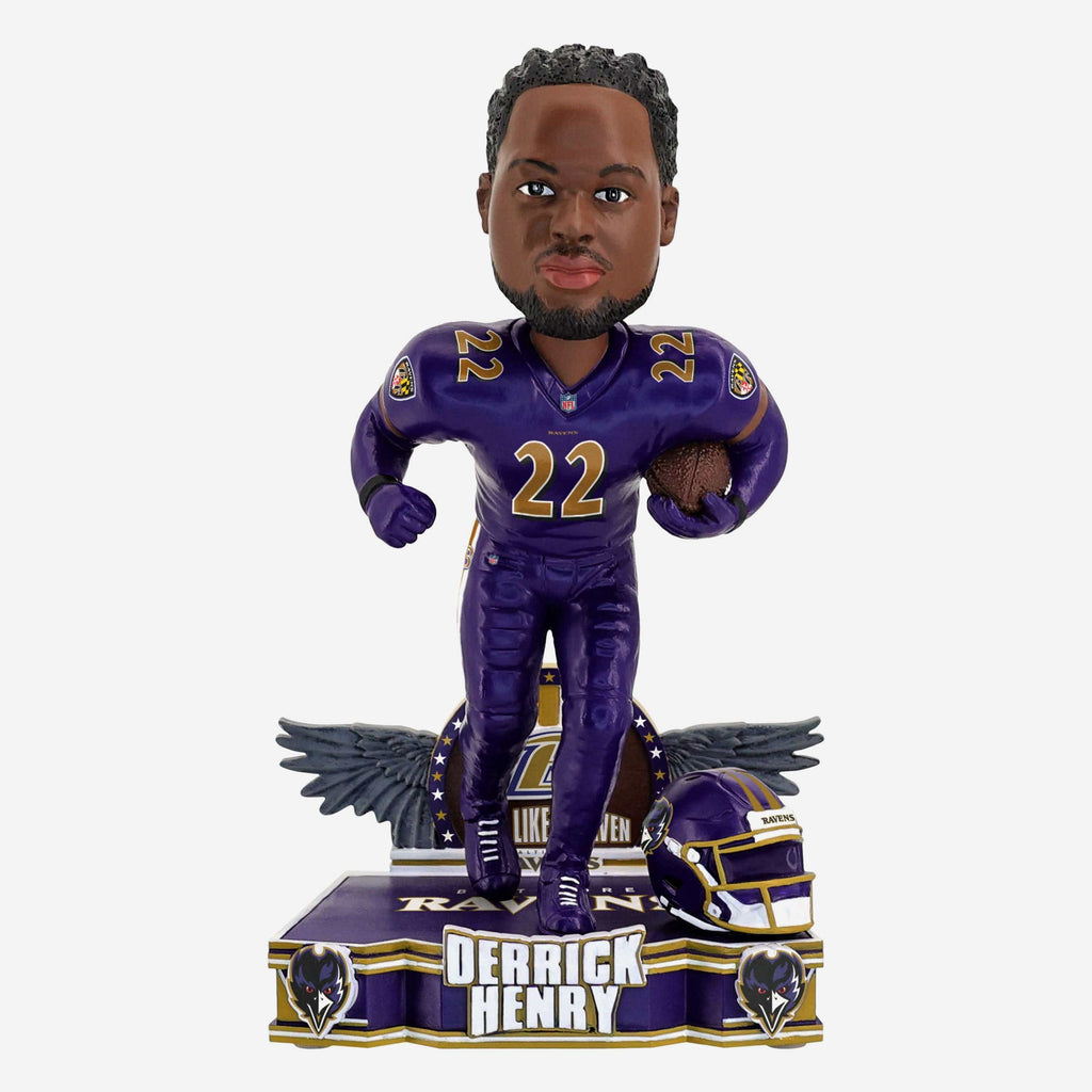 Derrick Henry Baltimore Ravens Purple Rising Bobblehead FOCO - FOCO.com