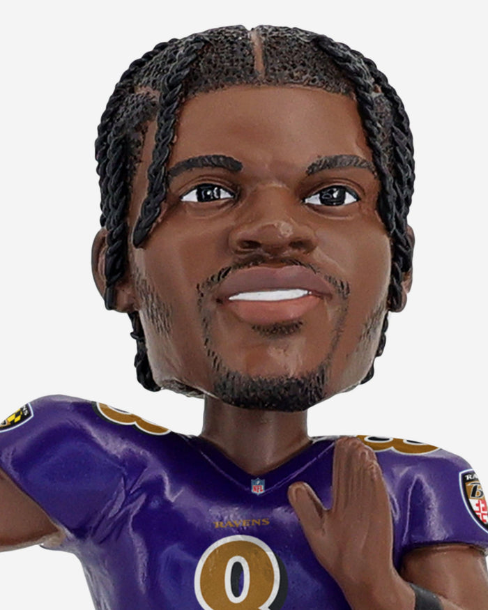 Lamar Jackson Baltimore Ravens Purple Rising Bobblehead FOCO - FOCO.com