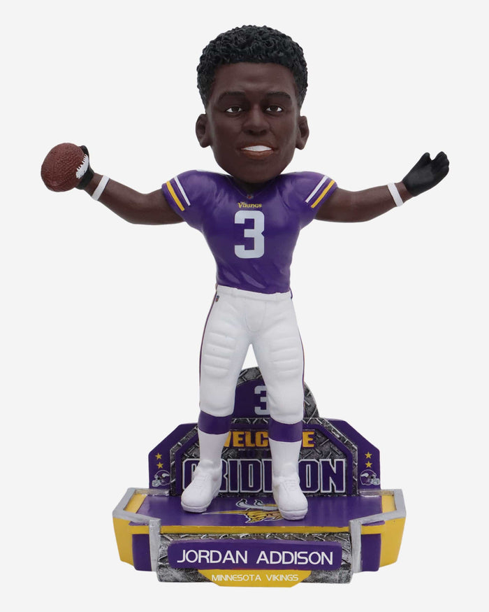 Jordan Addison Minnesota Vikings NFL 2023 Rookie Series Bobblehead FOCO - FOCO.com