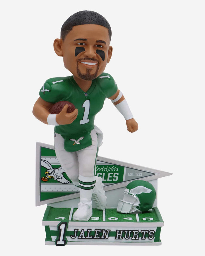 Jalen Hurts Philadelphia Eagles Kelly Green Uniform Bobblehead FOCO - FOCO.com