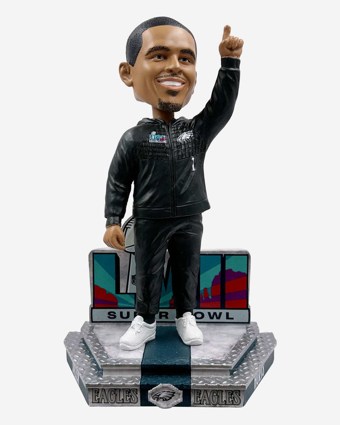 Jalen Hurts Philadelphia Eagles Super Bowl LVII Outfit Bobblehead FOCO - FOCO.com