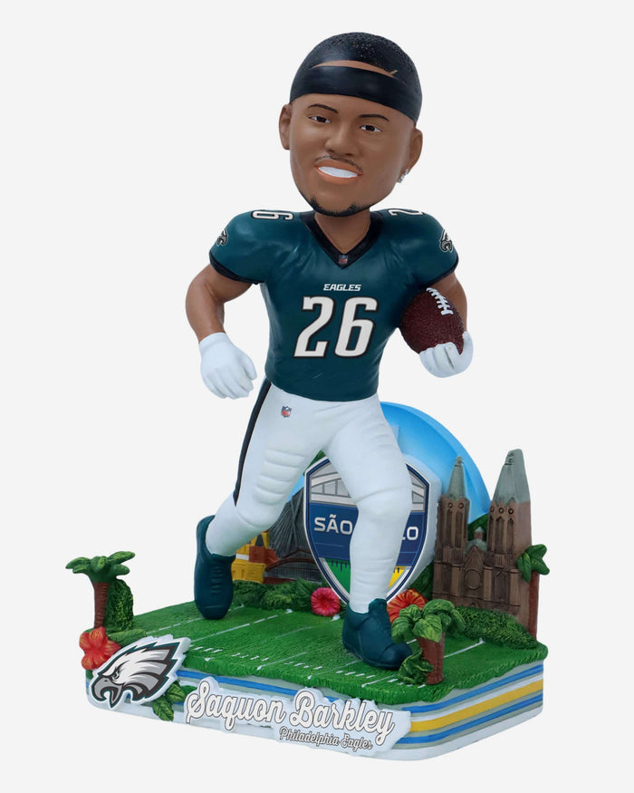 Saquon Barkley Philadelphia Eagles 2024 International Game Bobblehead FOCO - FOCO.com