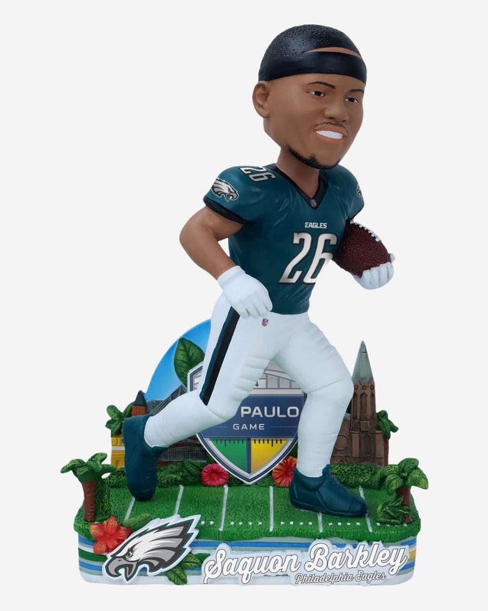 Saquon Barkley Philadelphia Eagles 2024 International Game Bobblehead FOCO - FOCO.com