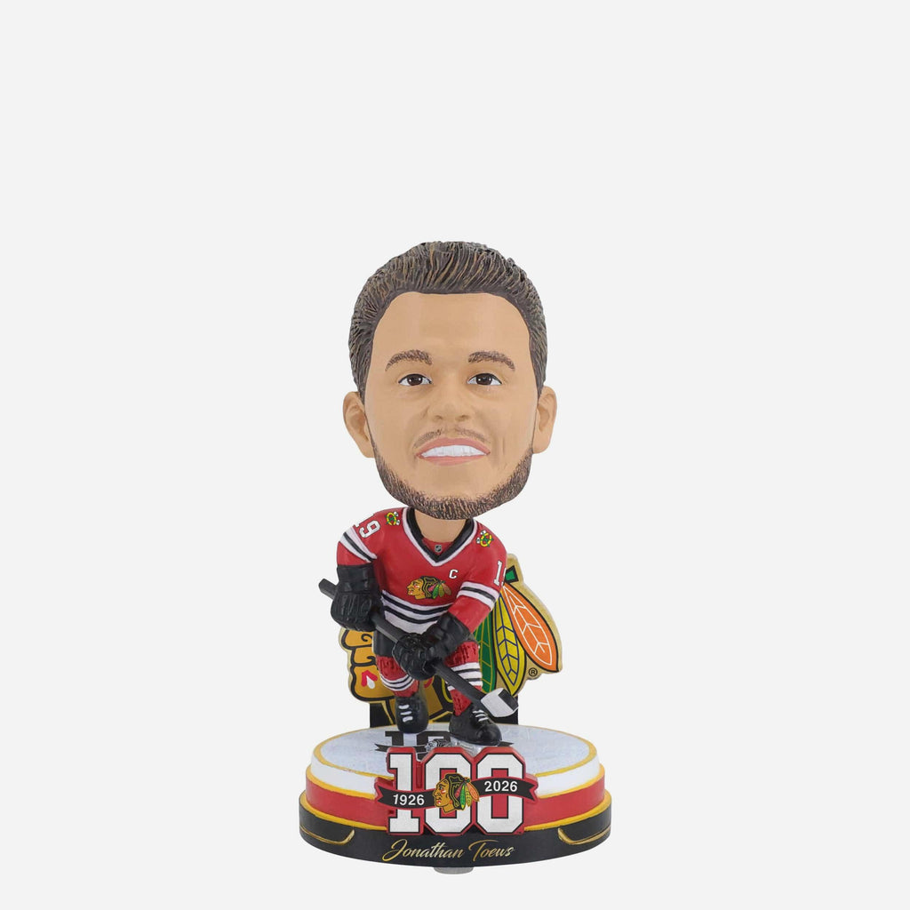 Jonathan Toews Chicago Blackhawks 100th Anniversary Mini Bighead Bobblehead FOCO - FOCO.com