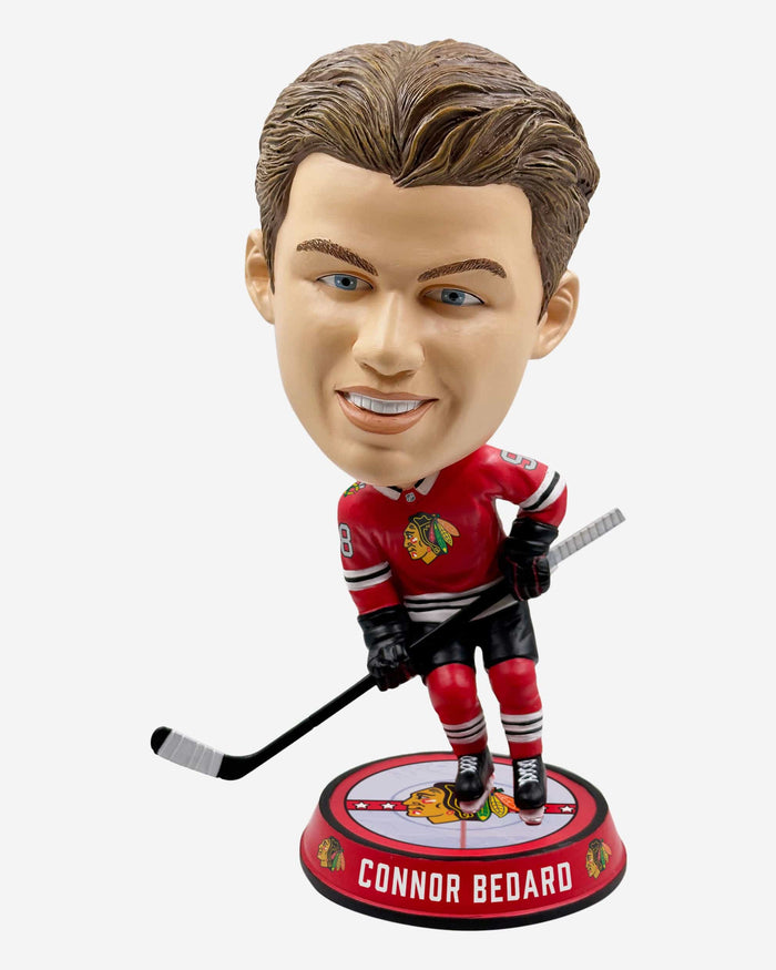 Connor Bedard Chicago Blackhawks Ice Stripe Bighead Bobblehead FOCO - FOCO.com