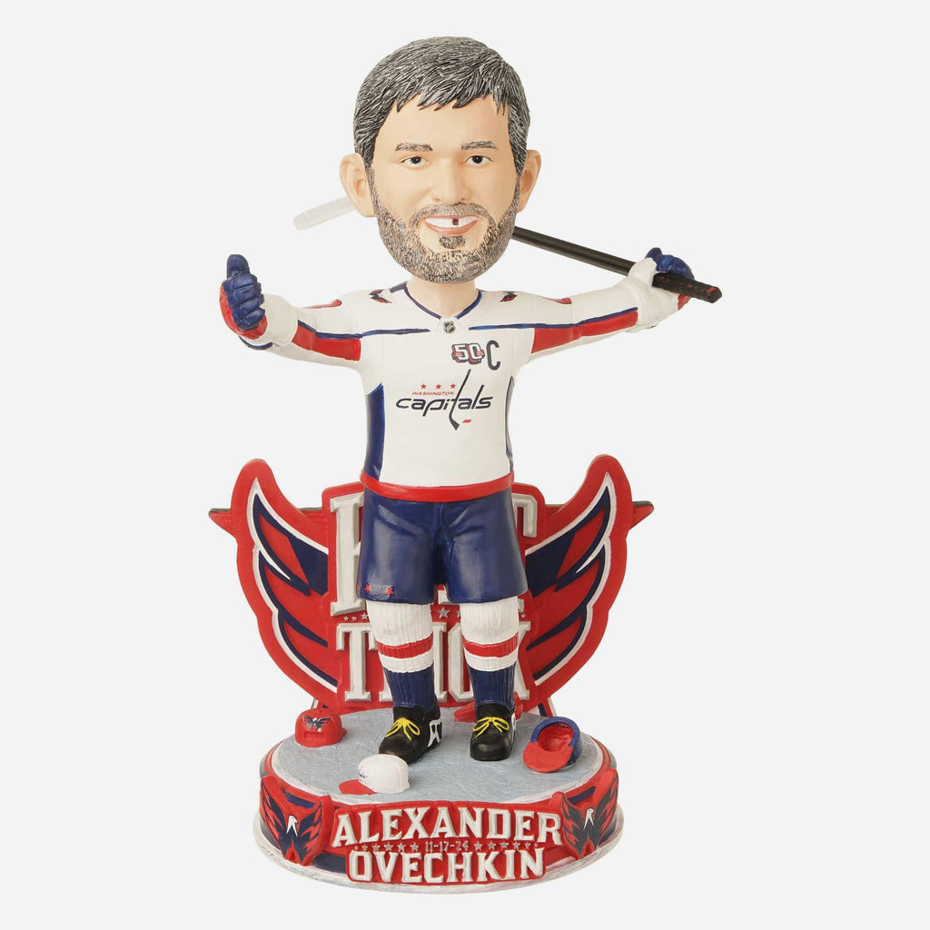 Alex Ovechkin Washington Capitals Hat Trick Bobblehead FOCO - FOCO.com