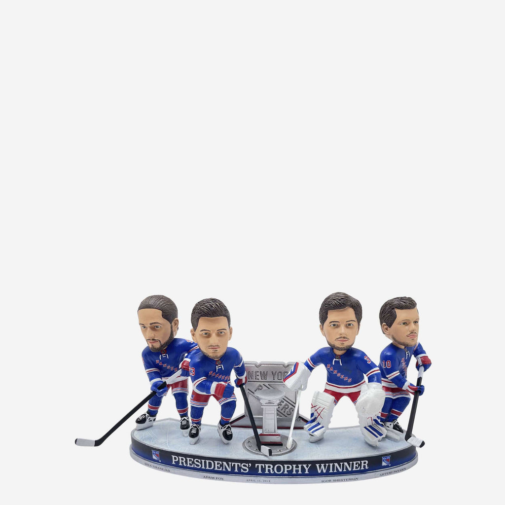 New York Rangers 2024 Presidents Trophy Mini Bobblehead Scene FOCO - FOCO.com