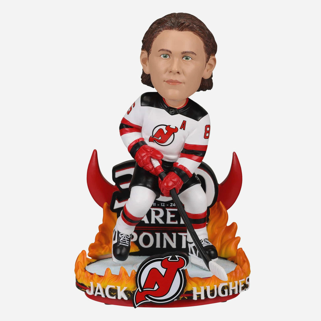 Jack Hughes New Jersey Devils 300 Career Points Bobblehead FOCO - FOCO.com
