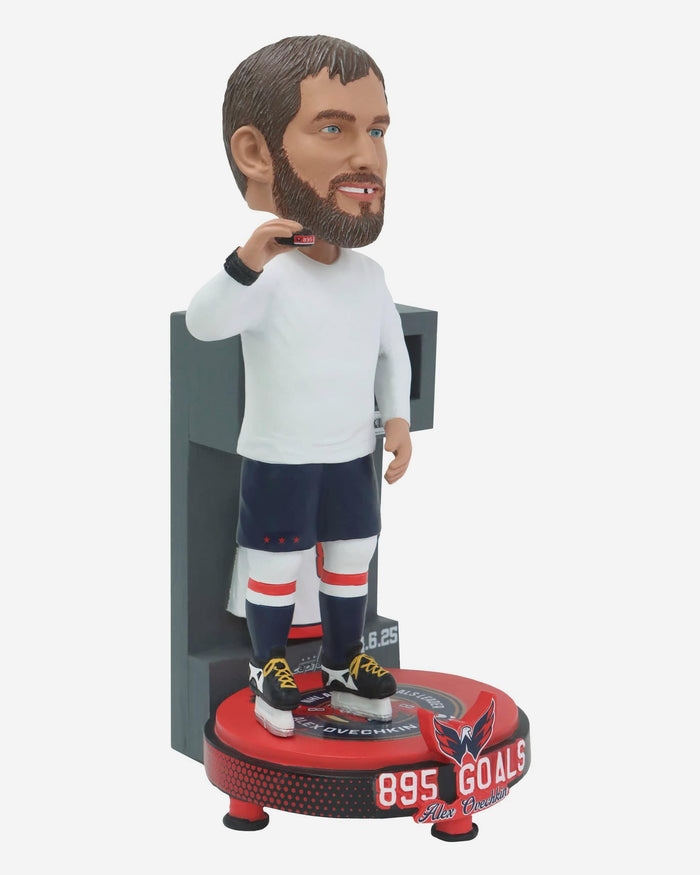 Alex Ovechkin Washington Capitals NHL All-Time Goals Leader Locker Room Bobblehead FOCO - FOCO.com