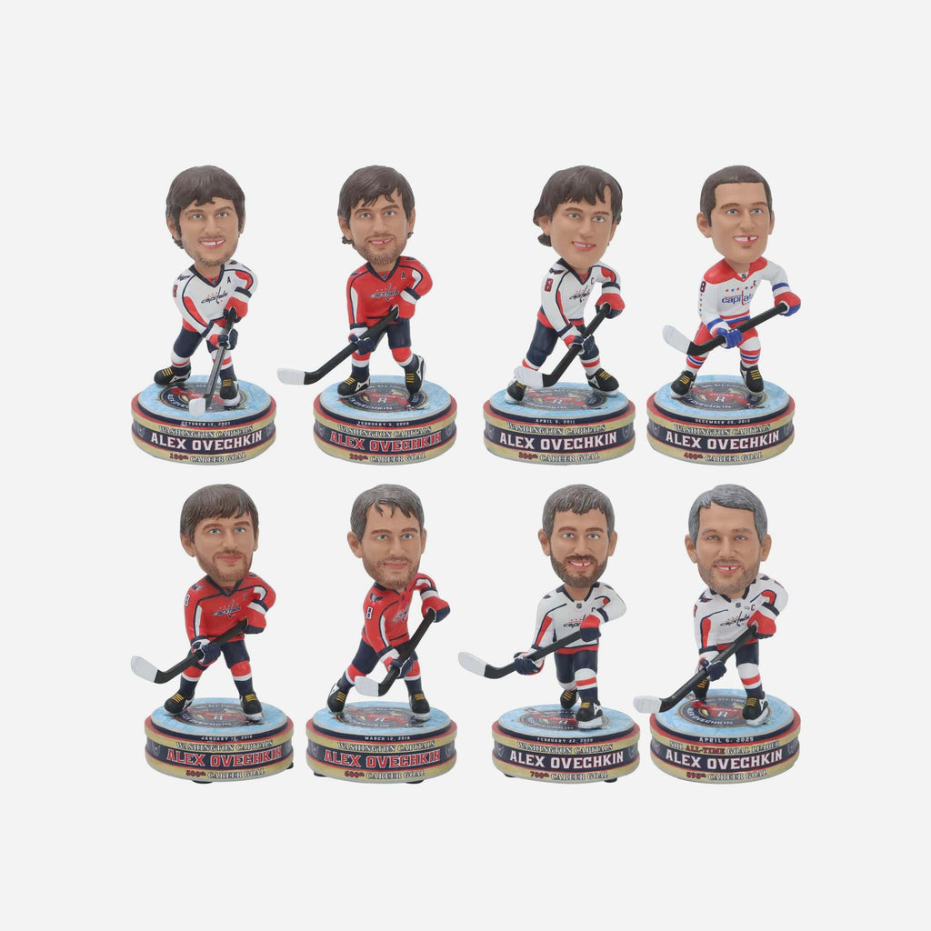 Alex Ovechkin Washington Capitals NHL All-Time Goals Leader Mini Bobblehead Boxed Set FOCO - FOCO.com