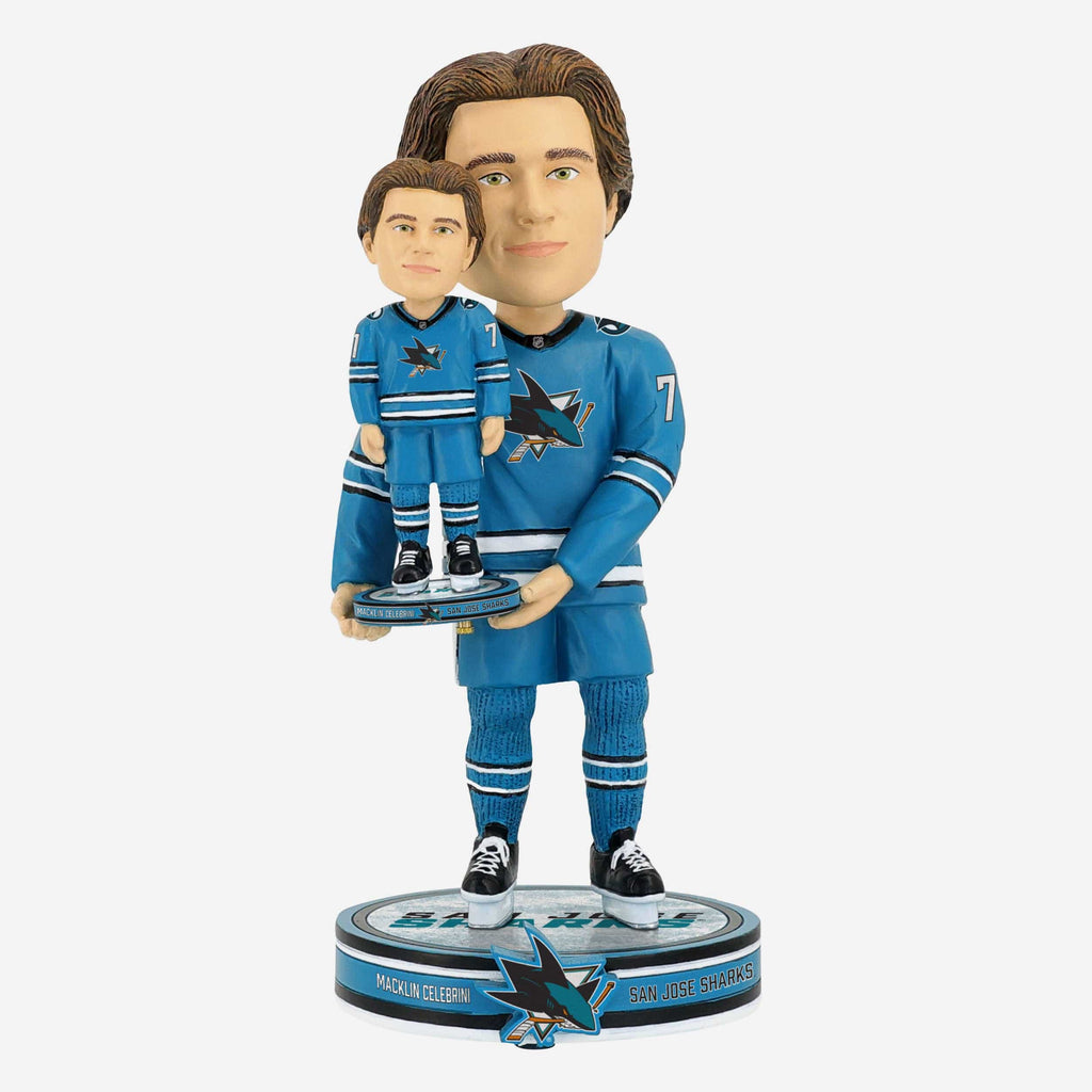 Macklin Celebrini San Jose Sharks Bobble Dubblz Bobblehead FOCO - FOCO.com