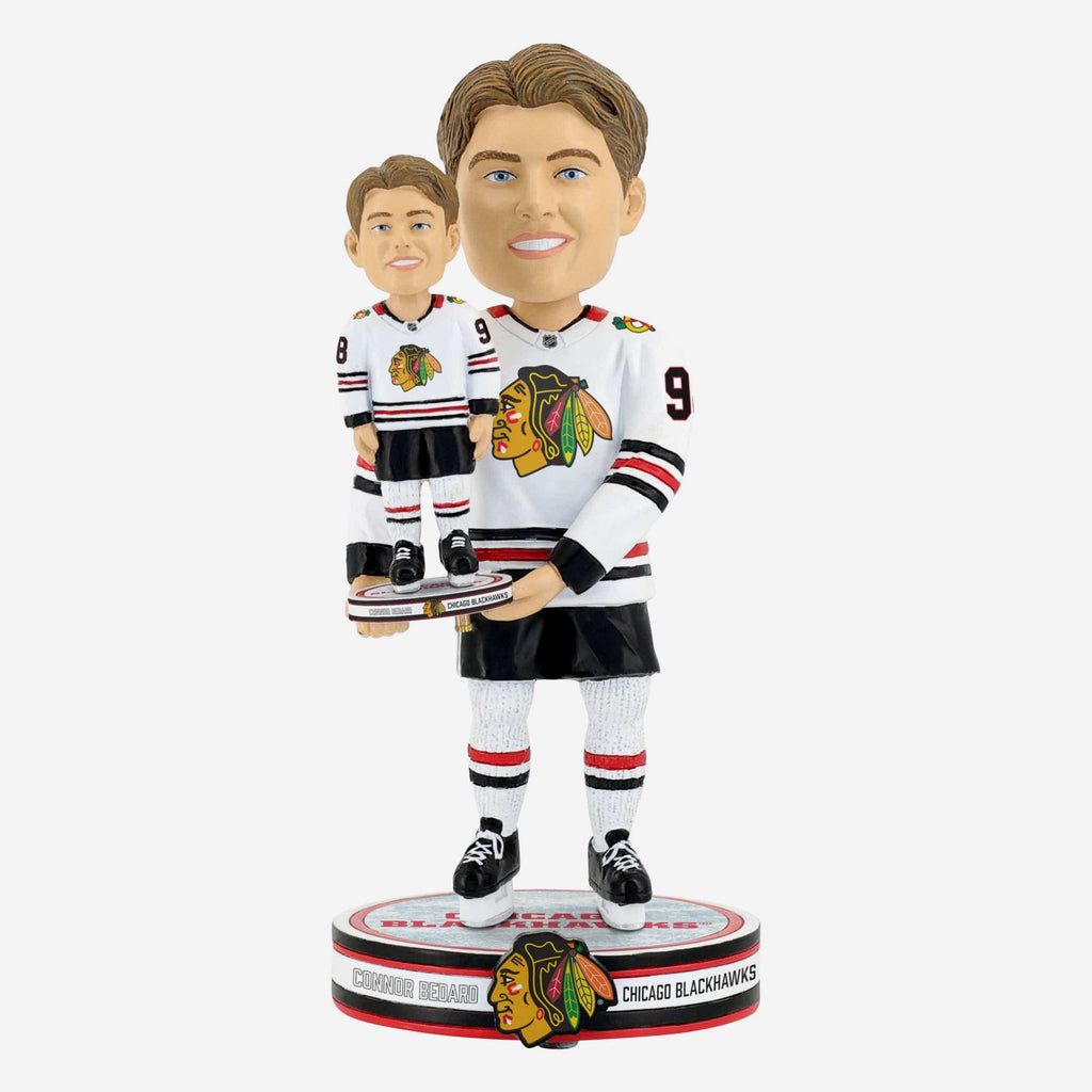 Connor Bedard Chicago Blackhawks Away Jersey Bobble Dubblz Bobblehead FOCO - FOCO.com