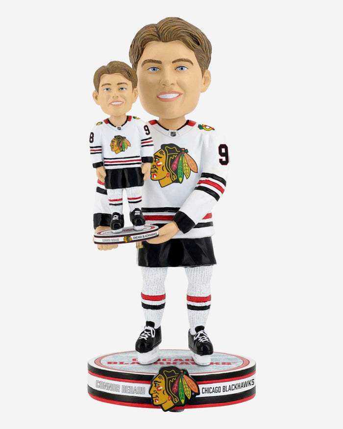 Connor Bedard Chicago Blackhawks Away Jersey Bobble Dubblz Bobblehead FOCO - FOCO.com