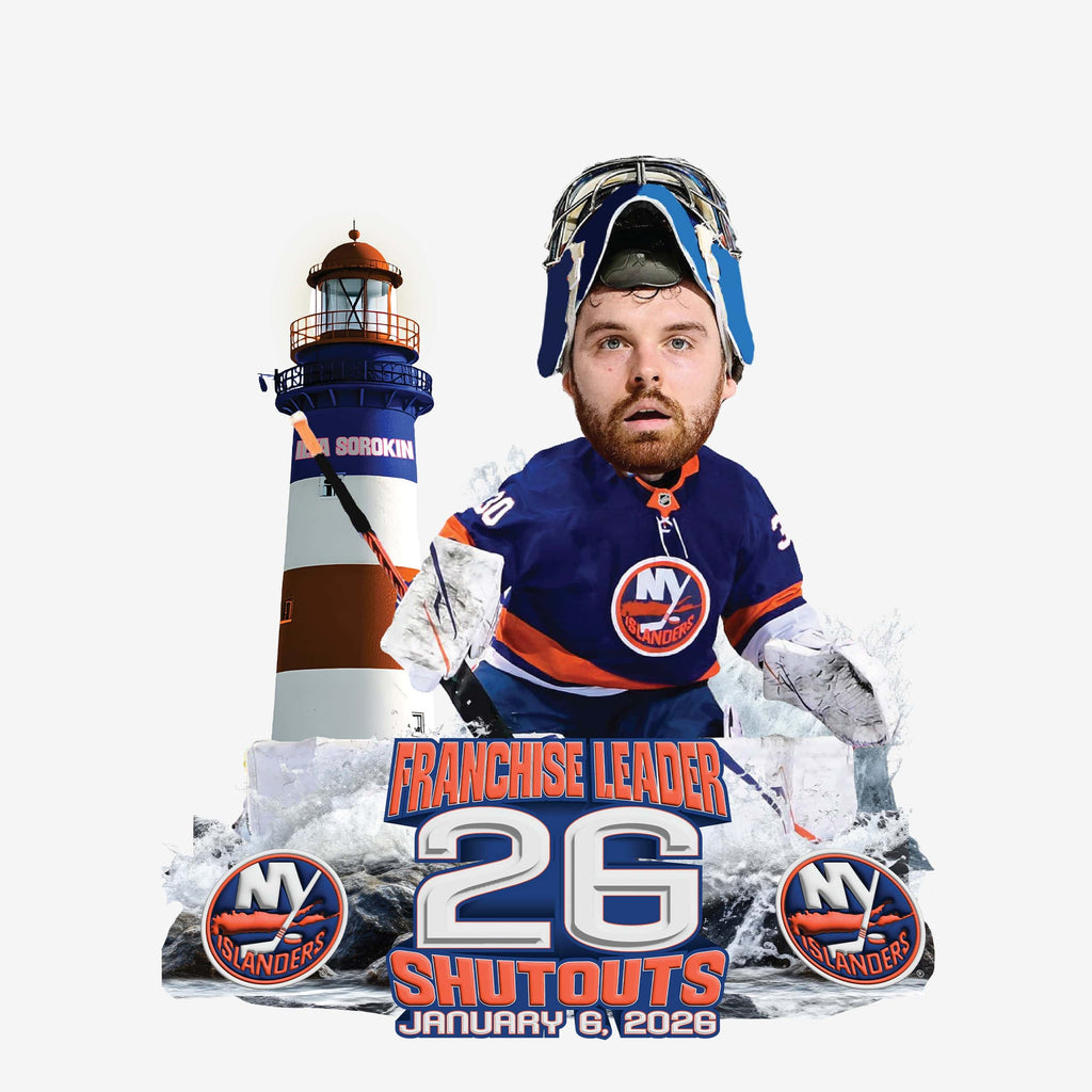 Ilya Sorokin New York Islanders All-Time Shutout Leader in Franchise History Bobblehead FOCO - FOCO.com