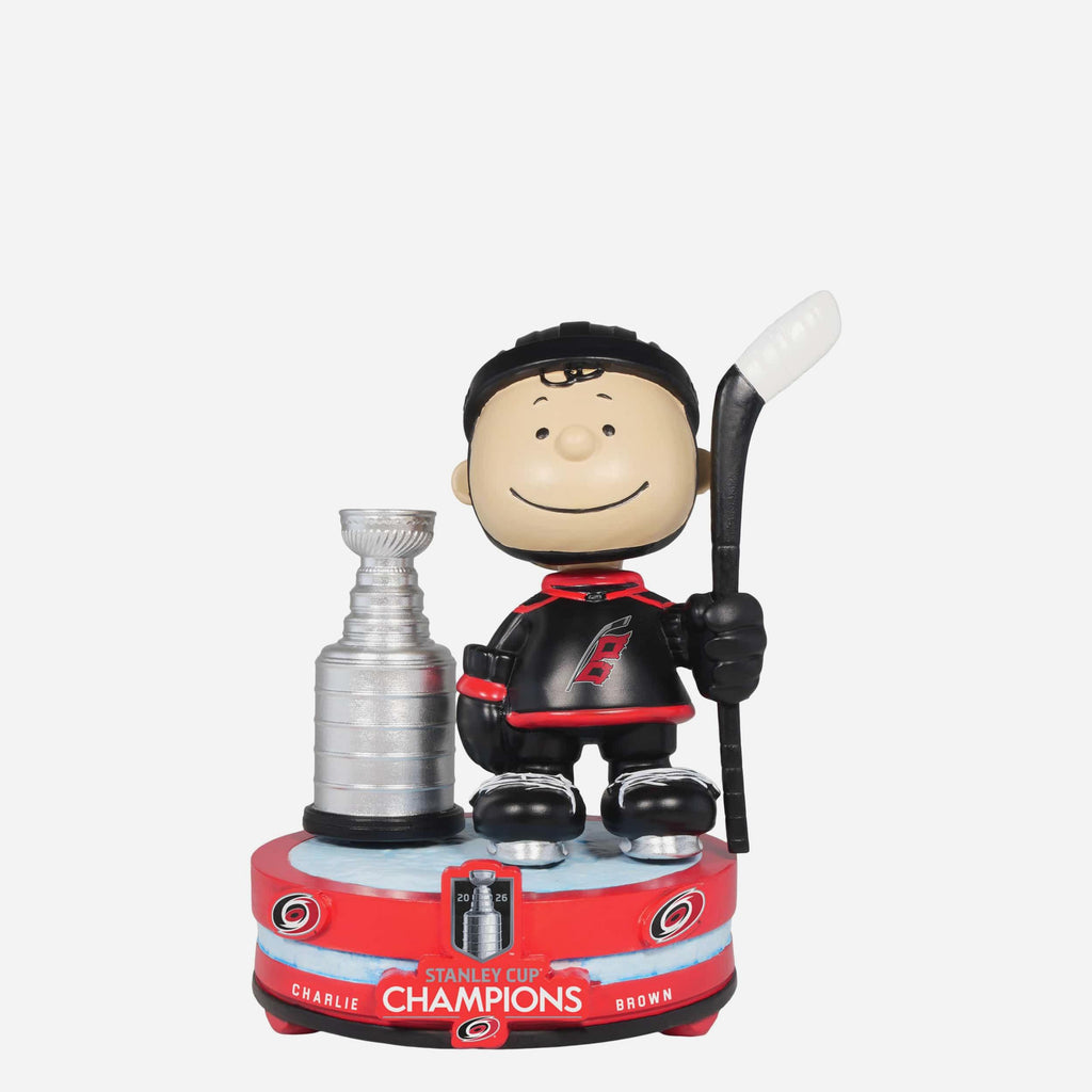 Carolina Hurricanes 2026 Stanley Cup Champions Charlie Brown Peanuts Bobblehead FOCO - FOCO.com
