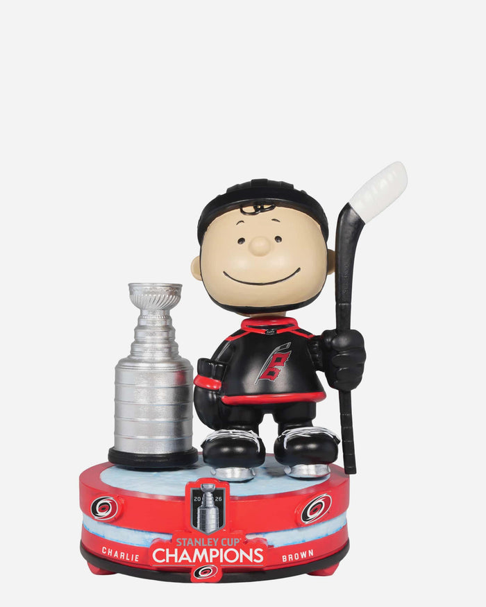 Carolina Hurricanes 2026 Stanley Cup Champions Charlie Brown Peanuts Bobblehead FOCO - FOCO.com