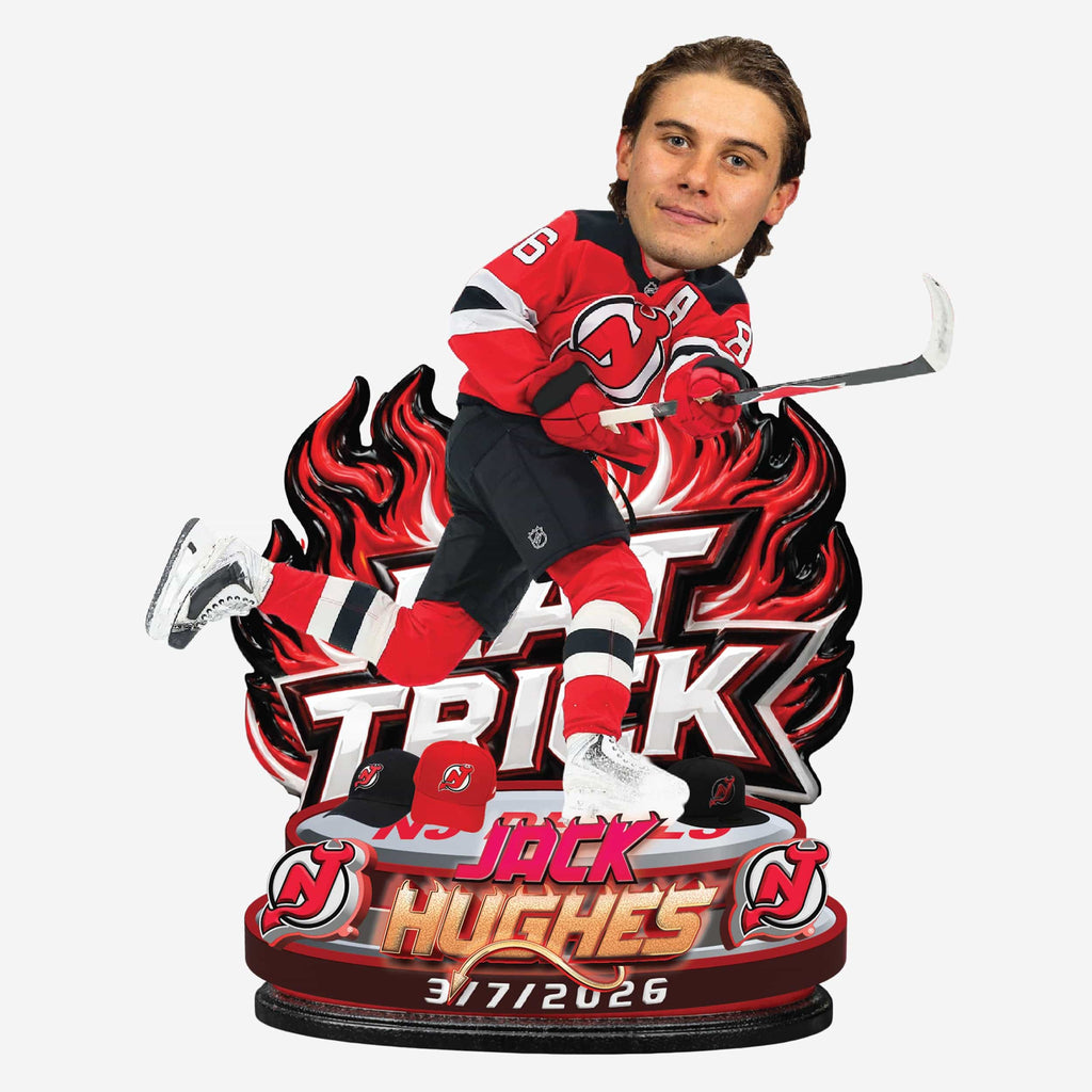 Jack Hughes New Jersey Devils Hat Trick Bobblehead FOCO - FOCO.com