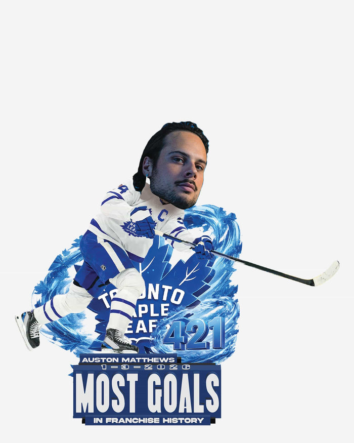 Auston Matthews Toronto Maple Leafs Most Goals In Franchise History Bobblehead