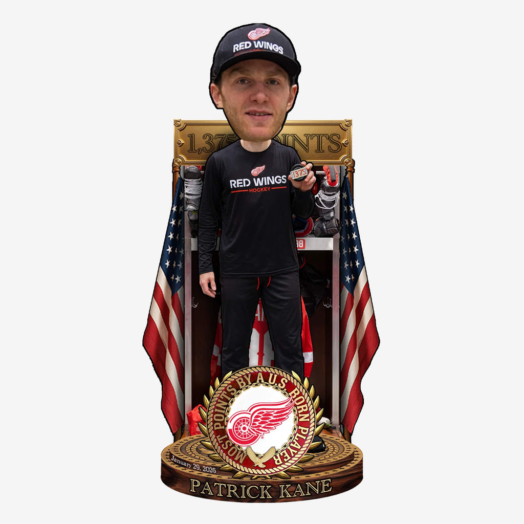Patrick Kane Detroit Red Wings All-Time American-Born Points Leader Bobblehead FOCO - FOCO.com